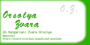 orsolya zvara business card